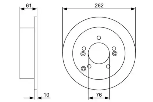 Тормозной диск BOSCH 0 986 479 345 полный задняя ось