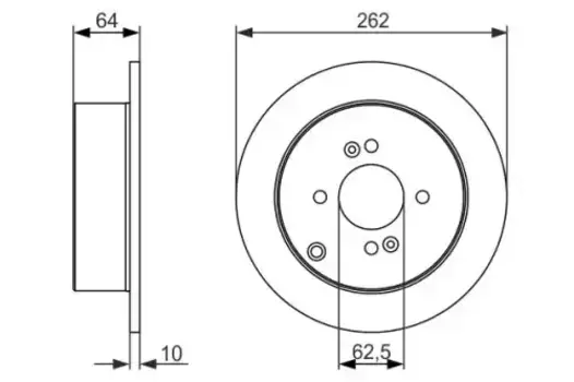 Тормозной диск BOSCH 0 986 479 371 полный задняя ось