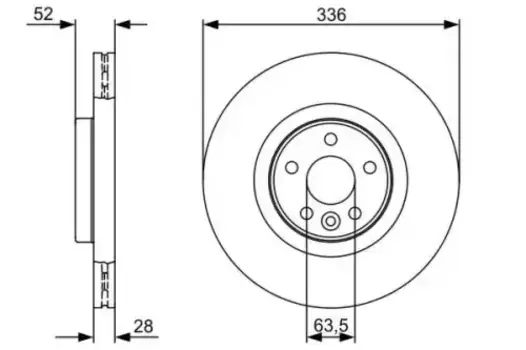 Тормозной диск BOSCH 0 986 479 395 вентилируемый передняя ось