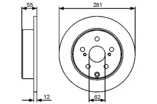 Тормозной диск BOSCH 0 986 479 419 полный задняя ось