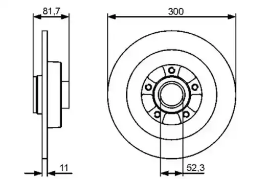 Тормозной диск BOSCH 0 986 479 446 полный задняя ось