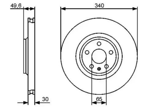 Тормозной диск BOSCH 0 986 479 464 вентилируемый передняя ось