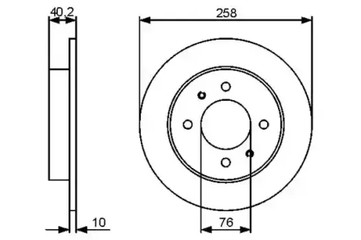 Тормозной диск BOSCH 0 986 479 484 полный задняя ось