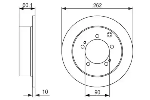 Тормозной диск BOSCH 0 986 479 603 полный задняя ось