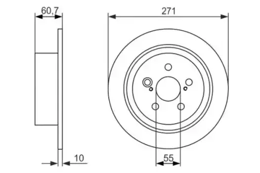 Тормозной диск BOSCH 0 986 479 613 полный задняя ось