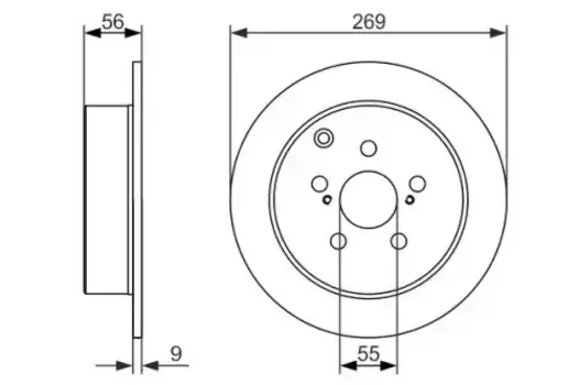 Тормозной диск BOSCH 0 986 479 658 полный задняя ось