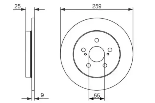 Тормозной диск BOSCH 0 986 479 721 полный задняя ось