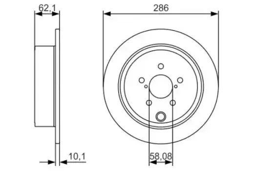 Тормозной диск BOSCH 0 986 479 A10 полный задняя ось