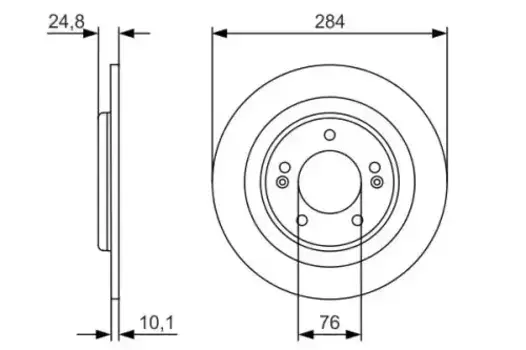 Тормозной диск BOSCH 0 986 479 A13 полный задняя ось