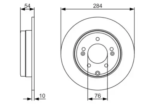 Тормозной диск BOSCH 0 986 479 A45 полный задняя ось