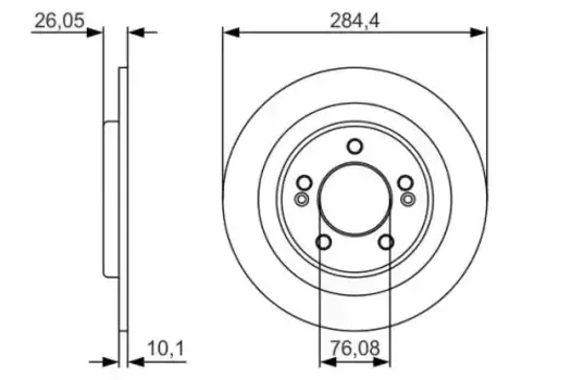Тормозной диск BOSCH 0 986 479 A47 полный задняя ось