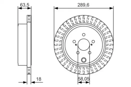 Тормозной диск BOSCH 0 986 479 A83 вентилируемый задняя ось