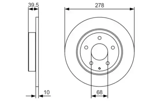 Тормозной диск BOSCH 0 986 479 C22 полный задняя ось