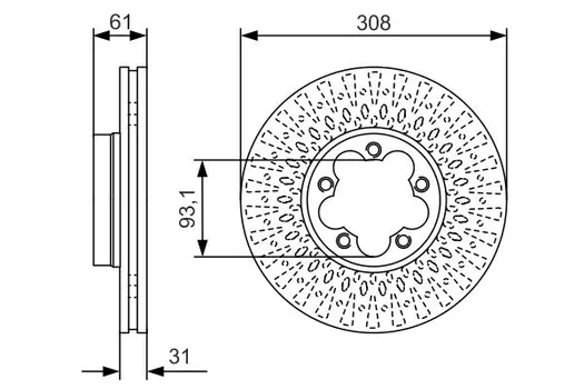 Тормозной диск BOSCH 0 986 479 C99 вентилируемый передняя ось