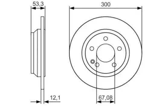 Тормозной диск BOSCH 0 986 479 D12 полный задняя ось