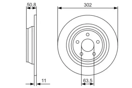 Тормозной диск BOSCH 0 986 479 D37 полный задняя ось