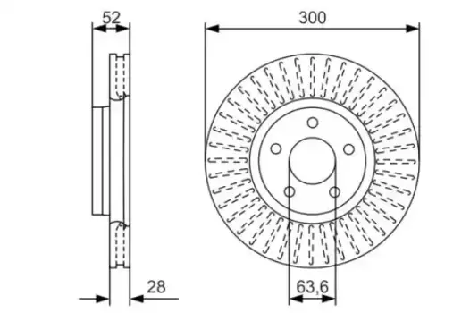 Тормозной диск BOSCH 0 986 479 D38 вентилируемый передняя ось