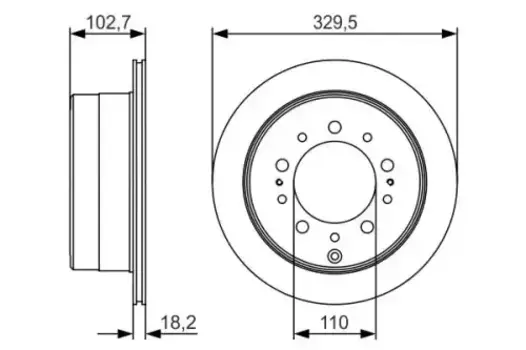 Тормозной диск BOSCH 0 986 479 R15 вентилируемый задняя ось