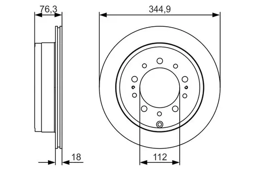 Тормозной диск BOSCH 0 986 479 R32 вентилируемый задняя ось