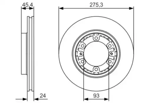 Тормозной диск BOSCH 0 986 479 R40 вентилируемый передняя ось