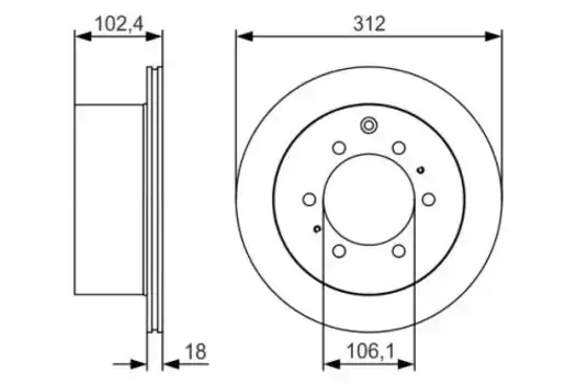 Тормозной диск BOSCH 0 986 479 R57 вентилируемый задняя ось