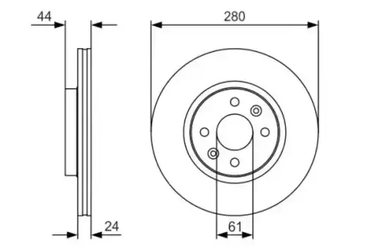 Тормозной диск BOSCH 0 986 479 R67 вентилируемый передняя ось