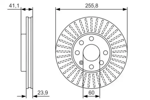 Тормозной диск BOSCH 0 986 479 R76 вентилируемый передняя ось