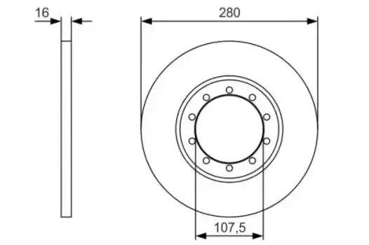 Тормозной диск BOSCH 0 986 479 R92 полный задняя ось