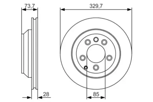 Тормозной диск BOSCH 0 986 479 S20 вентилируемый задняя ось