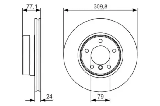 Тормозной диск BOSCH 0 986 479 S29 вентилируемый передняя ось