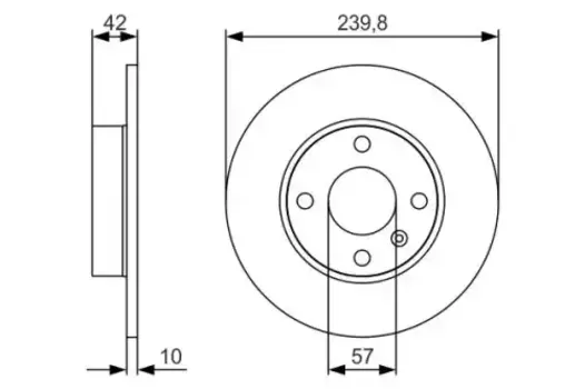 Тормозной диск BOSCH 0 986 479 S52 полный задняя ось