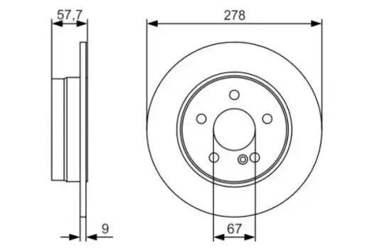 Тормозной диск BOSCH 0 986 479 S96 полный задняя ось