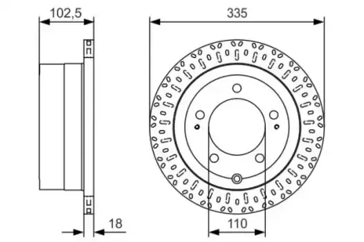 Тормозной диск BOSCH 0 986 479 U32 вентилируемый задняя ось