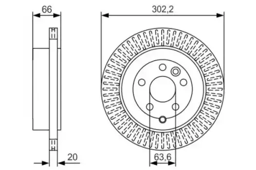 Тормозной диск BOSCH 0 986 479 U44 вентилируемый задняя ось