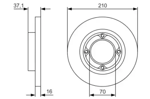 Тормозной диск BOSCH 0 986 479 U96 полный передняя ось