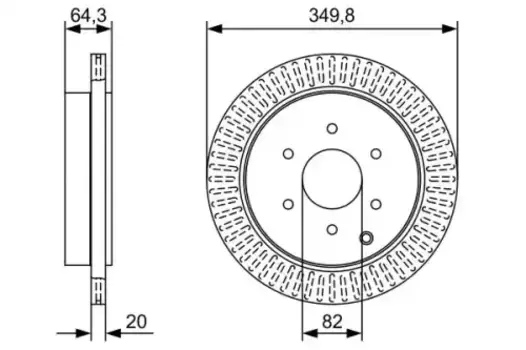 Тормозной диск BOSCH 0 986 479 W46 вентилируемый задняя ось