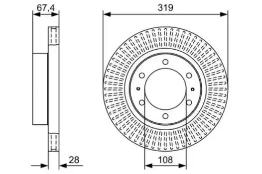 Тормозной диск BOSCH 0 986 479 W47 вентилируемый передняя ось