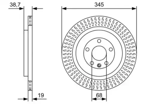 Тормозной диск BOSCH 0 986 479 W54 вентилируемый задняя ось