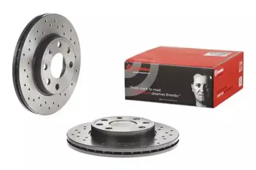 Тормозной диск BREMBO 09.8635.1X вентилируемый, перфорированный передняя ось