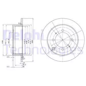 Тормозной диск DELPHI BG3400 полный задний мост