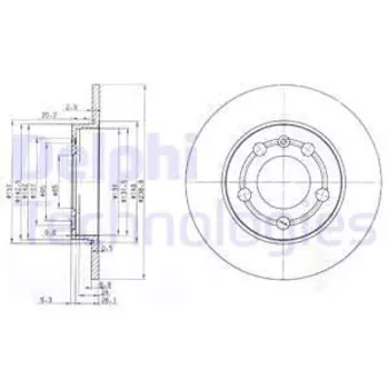 Тормозной диск DELPHI BG3738 полный задний мост