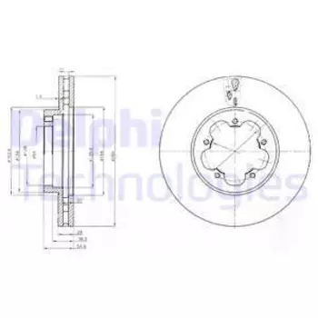 Тормозной диск DELPHI BG4007