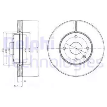 Тормозной диск DELPHI BG4193
