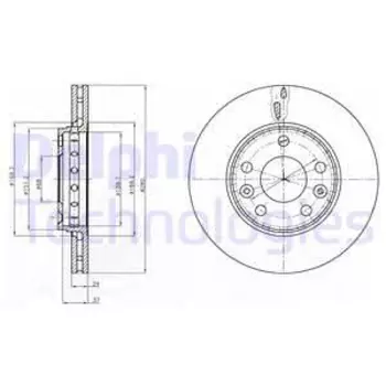 Тормозной диск DELPHI BG4265