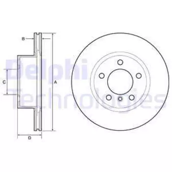 Тормозной диск DELPHI BG4645C