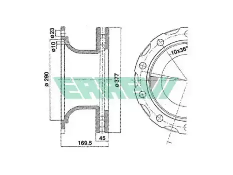 Тормозной диск ERREVI 713474
