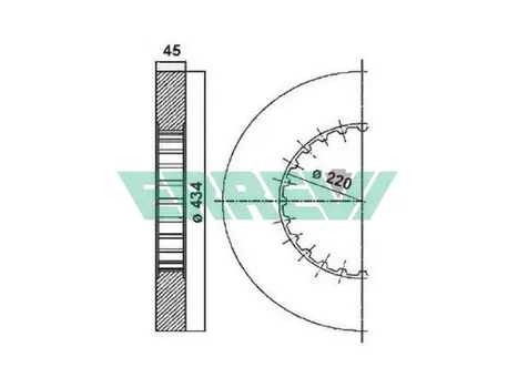 Тормозной диск ERREVI 713677