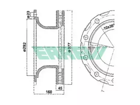 Тормозной диск ERREVI 713683