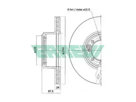 Тормозной диск ERREVI 713702