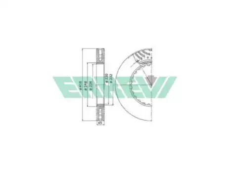 Тормозной диск ERREVI 713732